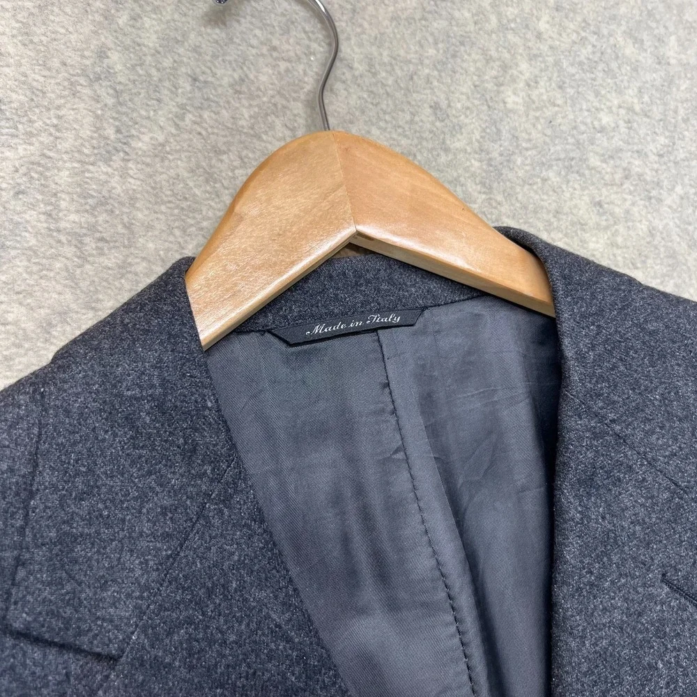 Canali Mens 3-Button Wool‎ Silk Blazer Jacket Gray Pockets 50R/US40